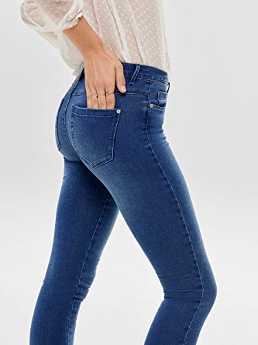 Only onlROYAL REG SKINNY JEANS PIM504 NOOS - Vaqueros Mujer, Azul (Medium Blue Denim), Talla alemana: 40/L30 (Talla fabricante: L)