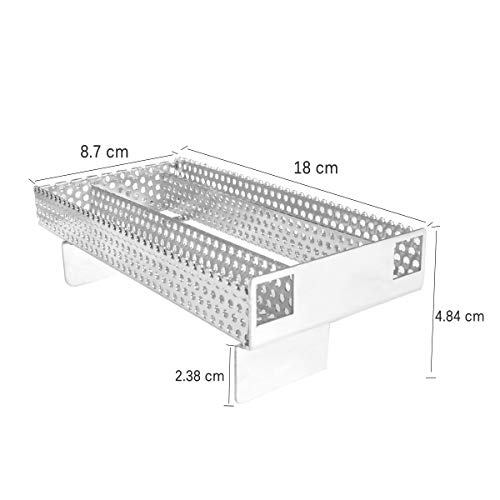 Onlyfire FPA-5123 Generador de Humo frío de Acero Inoxidable,Parrilla para Barbacoa o Accesorio para Ahumador para Ahumado de Carne de Salmón, hasta 8 h.