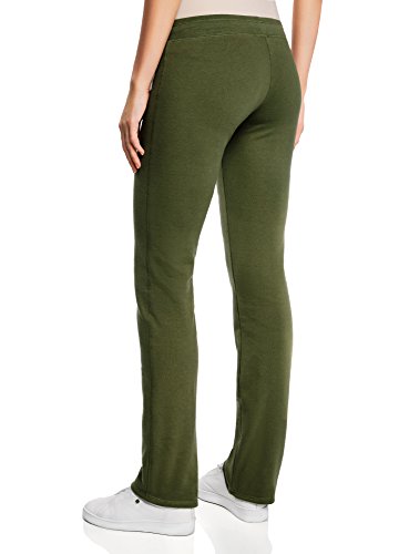 oodji Ultra Mujer Pantalones de Punto con Cordones, Verde, ES 36 / XS