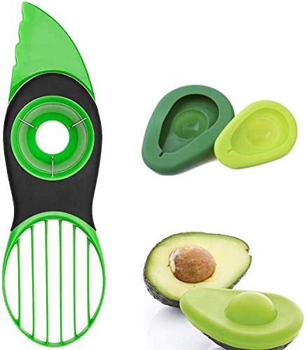 OOK Avocado Slicer, cortador 3 en 1 de aguacate con cojín de aguacate o funda de aguacate, herramienta de cocina perfecta multifuncional