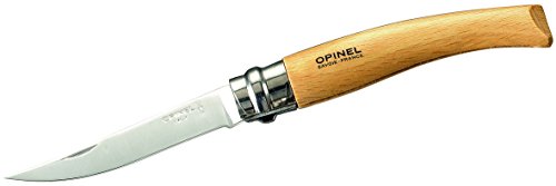 Opinel Slim-Line, tamaño 8, Madera de Haya, Libre de óxido Cuchillo, Gris, M