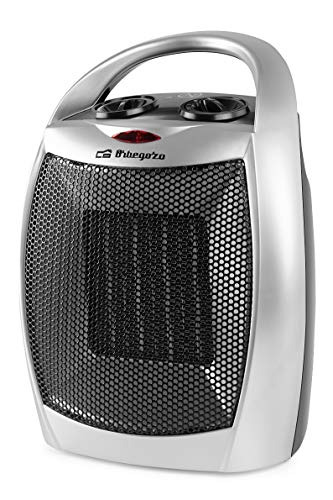 Orbegozo CR 5016 - Calefactor cerámico, 2 niveles de potencia, protección contra sobrecalentamiento, asa para transporte, función ventilador, 1500 W