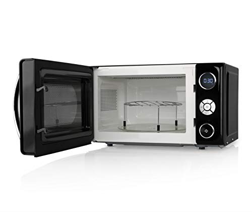 Orbegozo MIG2044 Microondas con Grill, 20 litros de Capacidad, 10 Niveles de Potencia, 8 menús automáticos preconfigurados, Sistema de cocción multifunción, Display Digital LED, 700 W, Acero, Negro