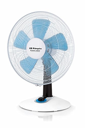 Orbegozo TF 0148 - Ventilador de sobremesa silent night, 4 velocidades, función turbo, 60 W, color blanco