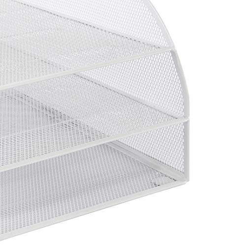 Osco – Papelera ártico blanco wiremesh 3 Tier Bandeja para cartas (montado)