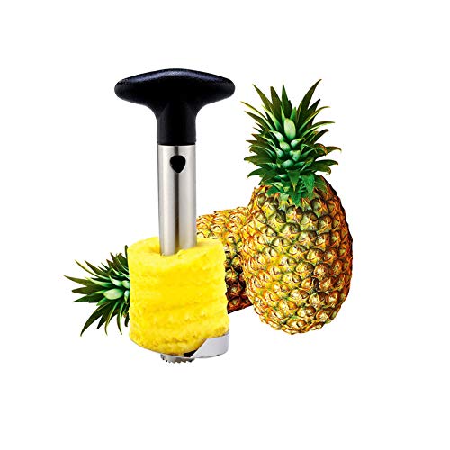 Ouken 1 PCS piña Corer Cortador de rebanador y pelador Industrial Grado Acero Inoxidable 3 en 1 peladora Herramienta