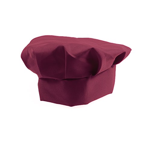 OUNONA Conjunto de Cocinero de Delantal Gorro y Mangas para Niño Disfraz de Hornear Infantil (Vino Tinto)