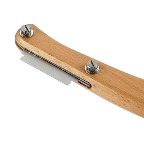 Ourine Fabricación de Masa Maquinilla de Afeitar Mango de Madera Utensilios para Hornear Cortadores de Pan Cortador Herramienta de Corte para Bricolaje Masa para Hornear Cocina