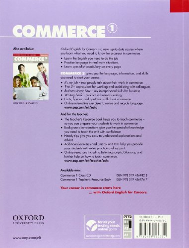 Oxford english for careers. Commerce. Student's book. Per le Scuole superiori. Con espansione online: Commerce 1. Student's Book