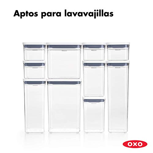 OXO Good Grips POP Contenedor – Almacenamiento hermético y apilable de alimentos - 2,1 l para espaguetis y mucho más