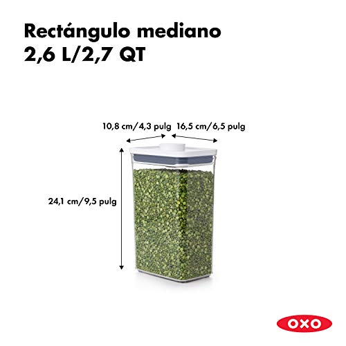 OXO Good Grips POP Contenedor – Almacenamiento hermético y apilable de alimentos - 2,6 l para arroz y mucho más