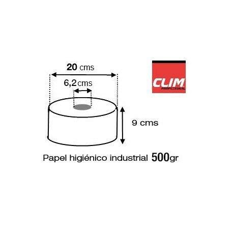 Pack 18 rollos papel higiénico industrial 2 capas. Canuto de 62 mm, 115 metros por rollo.