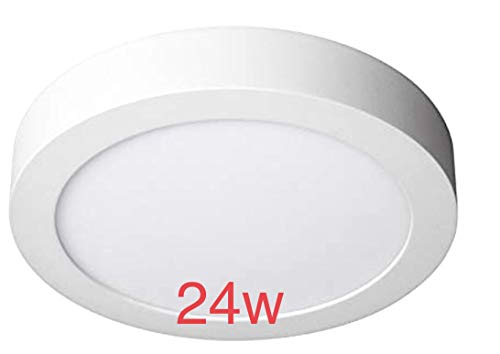 Pack 2x Plafon LED Redondo superficie 24w. Color Blanco Frío (6500K). 2000 lumenes. Diámetro 300mm. A++