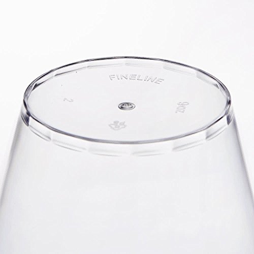 Pack de 60 vasos de plástico duro de estilo antiguo de moda para fiesta, vasos de plástico – cristal transparente – 255 ml