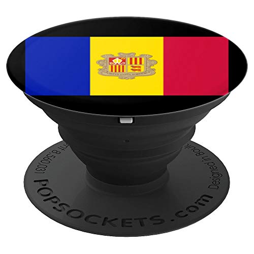 Países con bandera de Andorra PopSockets Agarre y Soporte para Teléfonos y Tabletas