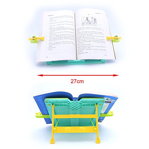 Paizizi Soporte Libro Atril, Ligero Portátil Fácil Mantener Libros Abiertos con Clip Libro Soporte Página, para Libro Escuela Texto Cocina