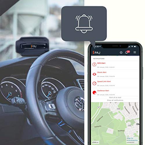 PAJ GPS Power Finder GPS Tracker Auto, Motocicleta y Camiones con imanes, Aproximadamente 40 días de duración de la batería (90 días Modo de Espera)