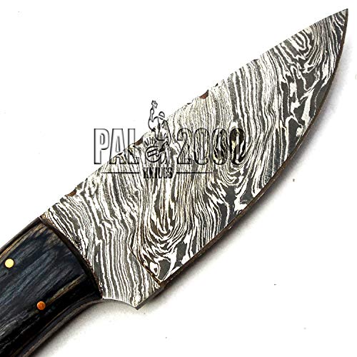 PAL 2000 Cuchillo Hecho a Mano de Acero de Damasco - Mini Cuchillo de Acero de Damasco de Calidad Garantizada - Cuchillo de Cocina con Vaina - Damasco Nuevo patrón Cuchillo de colección 9684