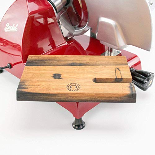 Palatina Werkstat ® Berkel Red Line 220 - Cortadora profesional con lijadora integrada | rojo | + tabla de cortar de madera de barril | VK: 1070 €