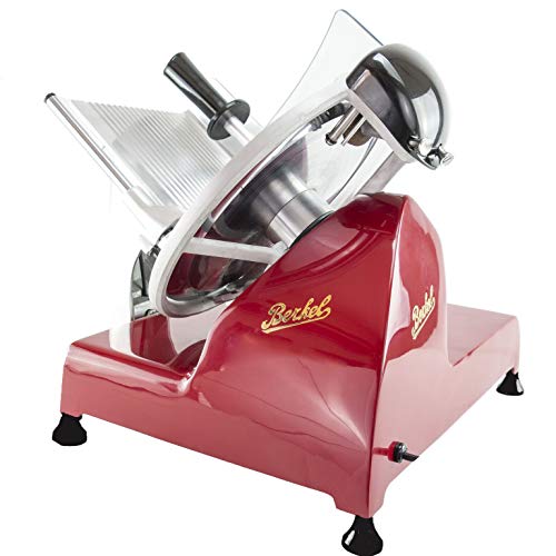 Palatina Werkstatt ® Berkel Red Line 300 | Rebanadora / rebanadora profesional | rojo | con amoladora integrada | + Tablero de madera | Precio de venta: 1648, - €