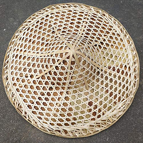 Pamelas para mujer Faja de bambú sombreros accesorios de rendimiento sombreros al aire libre protección contra la lluvia sombreros de pesca sombra de bambú sombrero de paja @ Color verdadero B -40cm