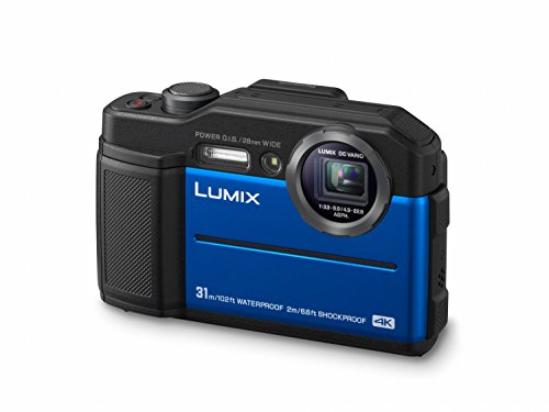 Panasonic Lumix DC-FT7EG-A - Cámara 4K acuática sumergible 20.4 MP (resistente y compacta, estabilizador, visor LVF, pantalla 3", Wi-Fi, IPX8, polvo y congelación), color azul