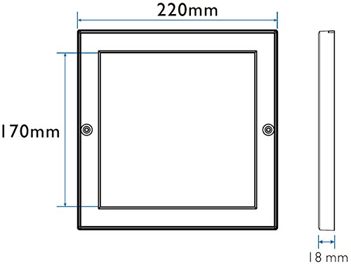 Panel sensor LED UltraSlim de 18 W, lámpara de techo con detector de movimiento y sensor crepuscular, transofrmador de LED incl., Tagesweiß (4000 K), LED 18.00W 230.00V