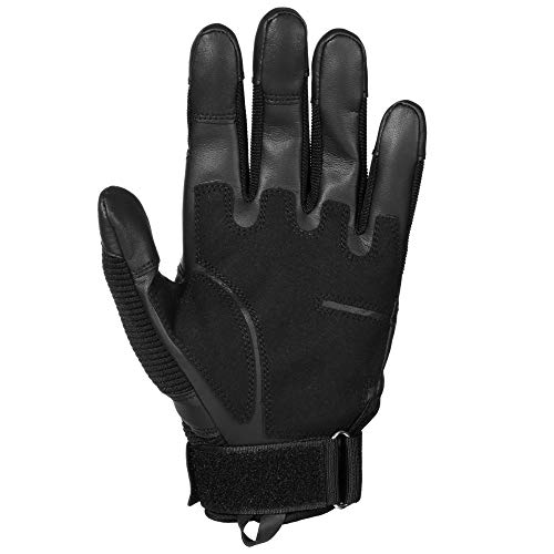 Pantalla táctil Goma nudillo Duro Guantes de Dedo Completo Bicicleta PU Cuero Guantes Hombres -a143-b15