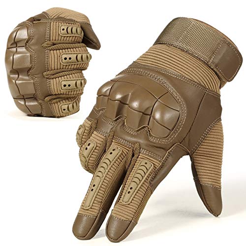 Pantalla táctil Goma nudillo Duro Guantes de Dedo Completo Bicicleta PU Cuero Guantes Hombres -a143-b15