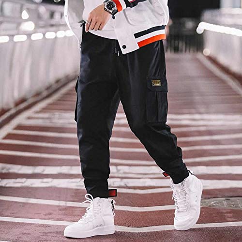 Pantalones Deportivos Pantalones De CháNdal De Alta Moda para Hombre Streetwear Hip Hop Pantalones De CháNdal con Bolsillo Grande Ropa De Trabajo para Hombre Pantalones Harem XXL Naranja