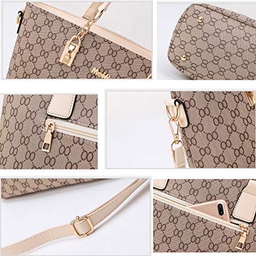 PAQUETE Bolso Hombro Bolso Las Mujeres Viento PU Mochila Gran Tamaño Impresión Madre Bolsa Costura Patrón Mochila 6 Piezas Satchels Crossbody Bolsos Monedero Embrague Vertical Estilo Zip Soft,D