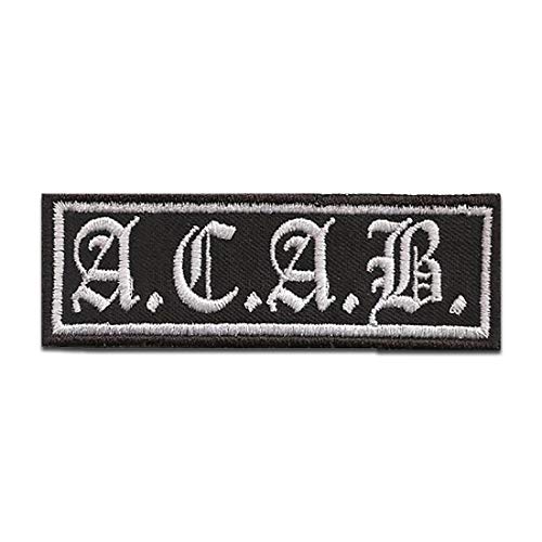 Parches - Biker cotizar frase A.C.A.B. - termoadhesivos bordados aplique para ropa