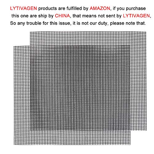 Parrillas Barbacoa HTINAC, Grill de Malla 42 * 36 cm Resistente al Calor Parrilla Reutilizable Adecuado para Hornear Carne, Pescado, Verduras, Pan（2pcs）