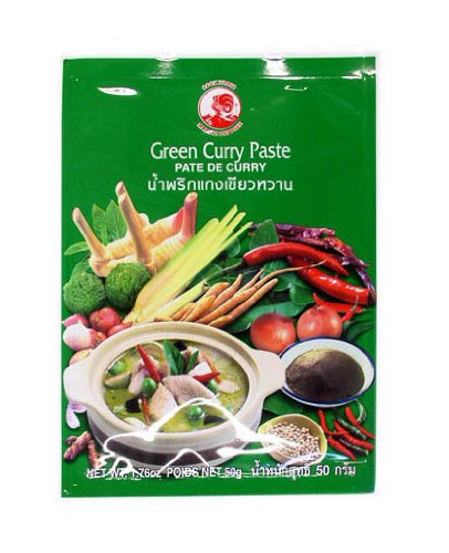 Pasta de curry verde de la marca COCK de 12 paquetes [12x 50 g] Pasta de curry verde