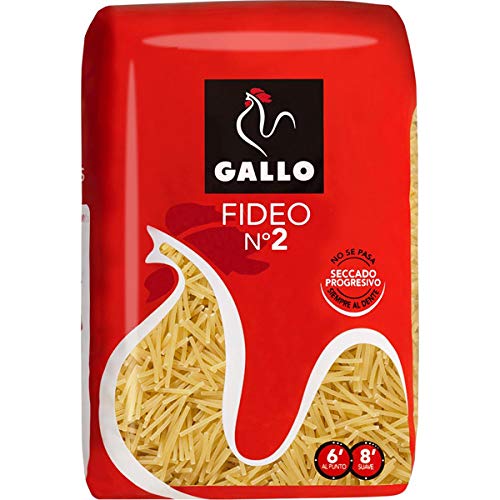 Pasta para fideuá Gallo N ° 2, bolsa de 500 g – Lote de 2 unidades