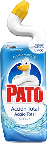 Pato - Wc Acción Total aroma Oceano, Limpiador para inodoro, limpia y perfuma, 750 ml - [Pack de 6]