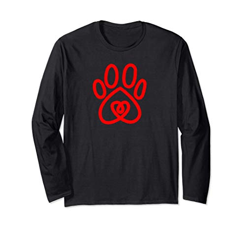 Paw Print Dog Paw Cute Dog Heart Love Pet Puppy Manga Larga