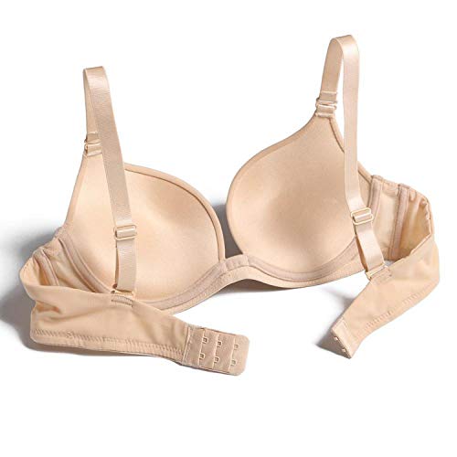 Peach-girl 2020 - Sujetador sexy para mujer con push up de silicona invisible con aros ajustados, tamaño grande - Negro - 95D