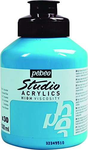 Pébéo - Pintura acrílica, color Azul turquesa 500 ml