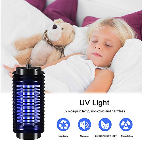 PECHTY Lámpara Mata Insectos, Electrico Lámpara Anti Mosquitos UV Mosquitera Eléctrica Lámpara de Insectos Lámpara Anti mosquitopara Jardines de Dormitorios Interiores