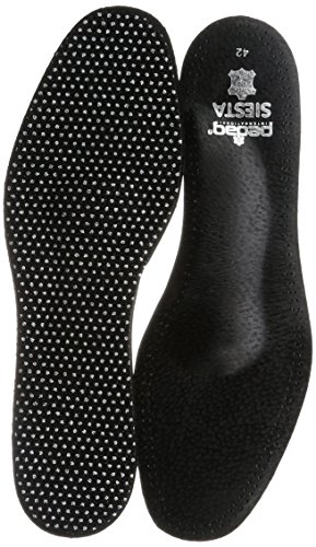 Pedag Siesta Plantillas de cuero negro para Zapatos de tacón, zapatos de tacón y estrecho botas. flexible Senk y soporte de pié, Carbón activado contra Olor de pies - Negro, 37 EU