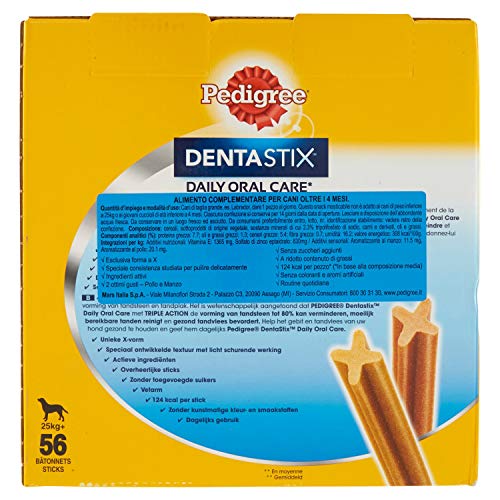 PEDIGREE Dentastix per Cani di Taglia Grande - 56 Pezzi