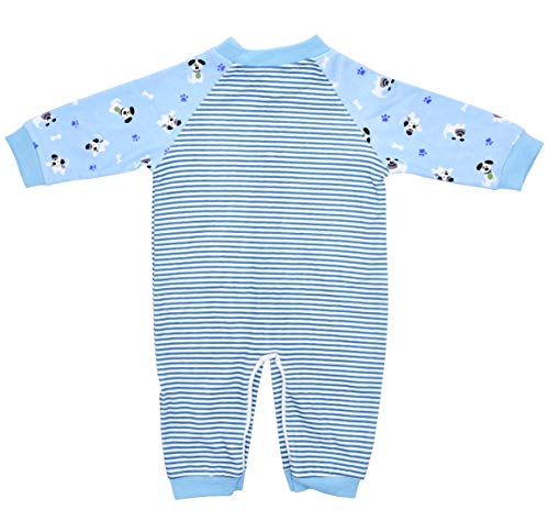 Pelele Recien Nacido Pijama Bebé Niños Azul Enteros Mameluco Algodón Rayas Cremallera Caricatura Sleepsuit Trajes Primavera Verano Otoño Ropa de Una Pieza Monos Outfits Unisexo Niñas 3-6 Meses