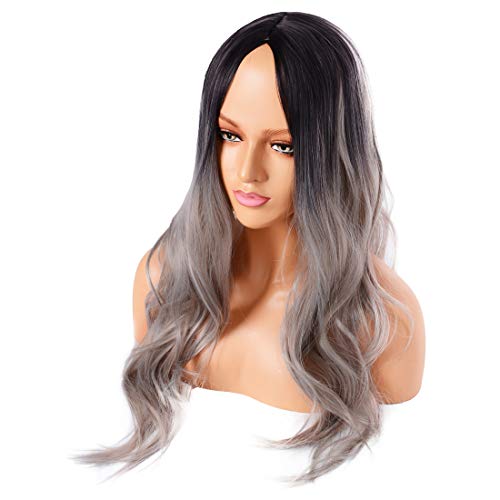 Peluca Rubio Negro Gris Beige Marrón Gradiente Liso Ondulado Rizado Gradient Medio Largo Corto Resistente al Calor Sintético Suave Estilo de Moda para Cosplay Fiesta Halloween Anime (1-70 cm)