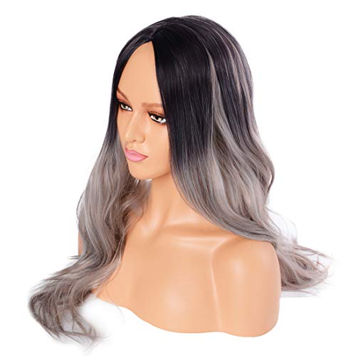 Peluca Rubio Negro Gris Beige Marrón Gradiente Liso Ondulado Rizado Gradient Medio Largo Corto Resistente al Calor Sintético Suave Estilo de Moda para Cosplay Fiesta Halloween Anime (1-70 cm)