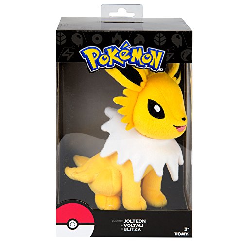 Peluche Tomy de Pokémon Jolteon en Caja con Ventana – Peluche 20 cm para Jugar y coleccionar. para niños a Partir de 3 años