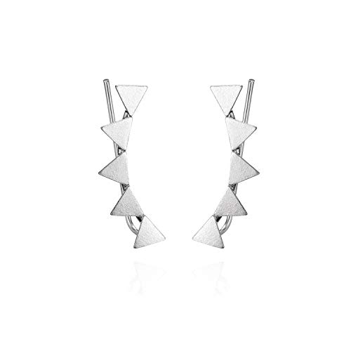 Pendientes Trepadores Mujer Plata De Ley 925 Pendientes Mujer Plata Ear Cuffs perfectos Para Hacer un Regalo Original. (Modelo 2)