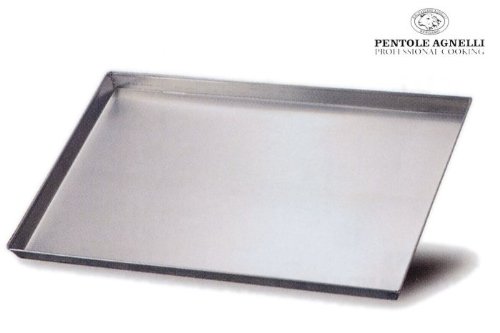 Pentole Agnelli COAL49/345 Bandeja rectangular baja, aluminio, gris, 45 x 35 cm