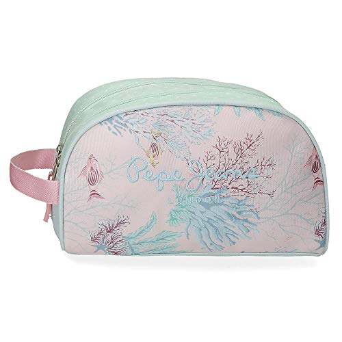 Pepe Jeans Ariel - Neceser con dos compartimentos, 26 cm, Multicolor