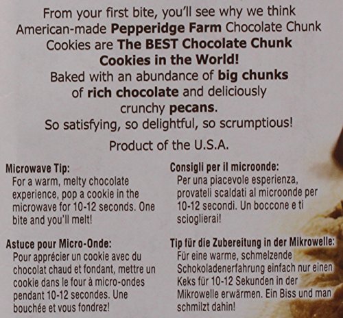 Pepperidge Farm - Chocolate Chunk - Dark Chocolate Pecan Crispy Cookies - 204g